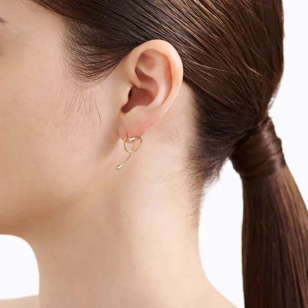 Diamond Twist Curl Earring 02 L^Shihara Fashion