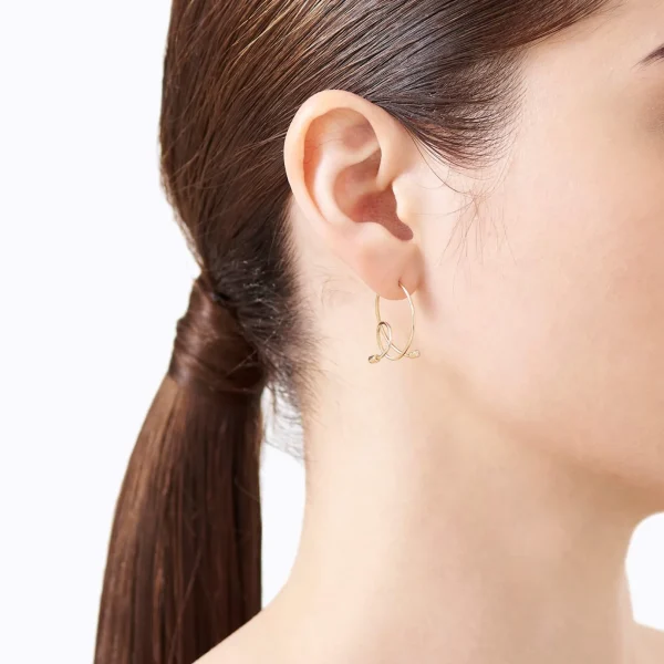 Diamond Twist Curl Earring 03 R^Shihara Discount