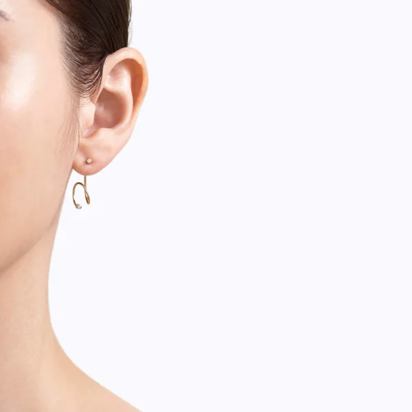 Diamond Twist Curl Earring 02 L^Shihara Fashion