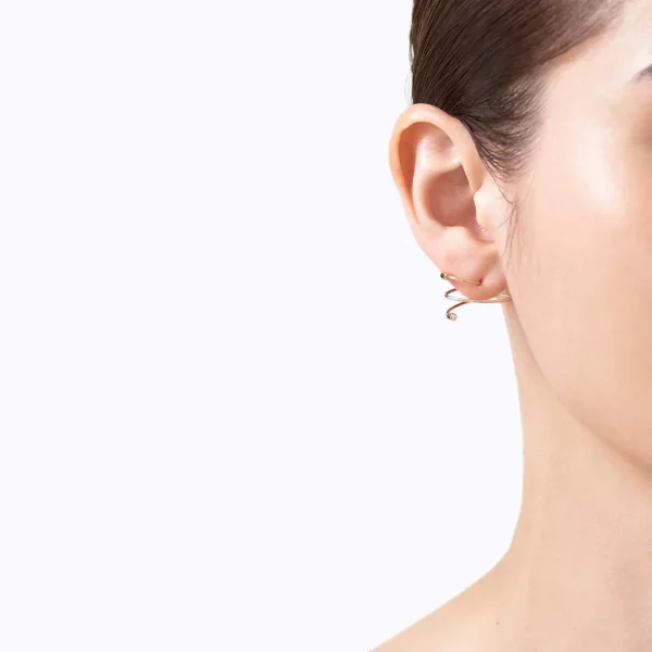 Diamond Twist Curl Earring 03 R^Shihara Discount
