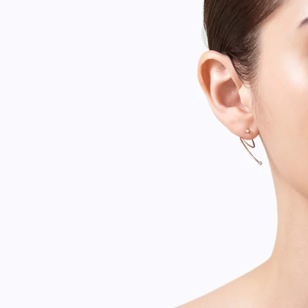 Diamond Twist Curl Earring 02 L^Shihara Fashion