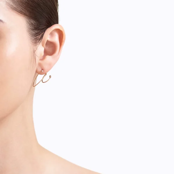 Diamond Twist Curl Earring 03 R^Shihara Discount