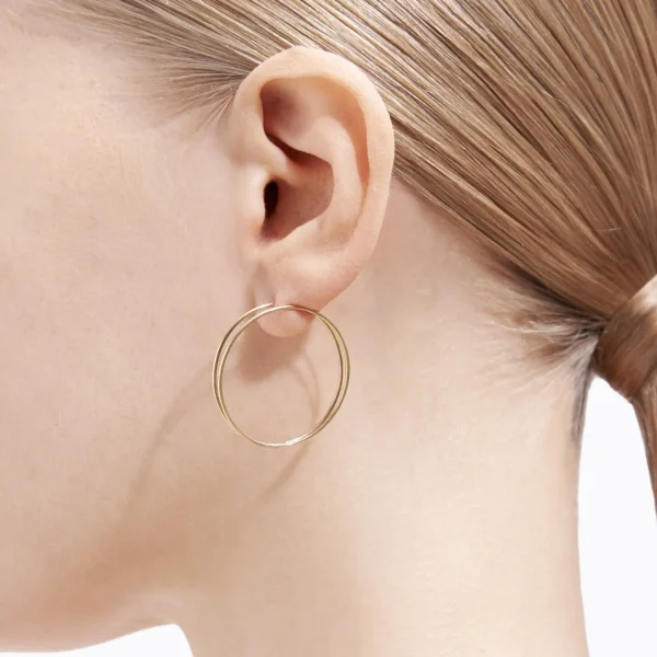 Double Hoop Earring 30^Shihara Outlet