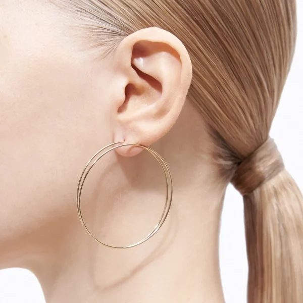 Double Hoop Earring 50^Shihara New
