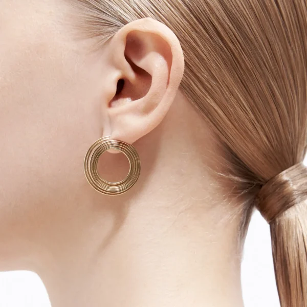 Flat Hoop Earring 02^Shihara Outlet
