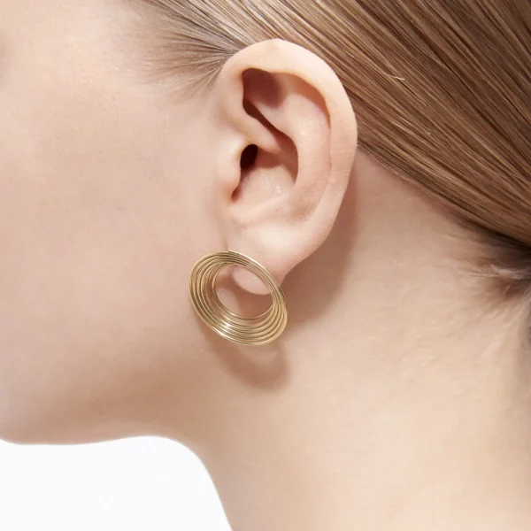 Flat Hoop Earring 02^Shihara Outlet