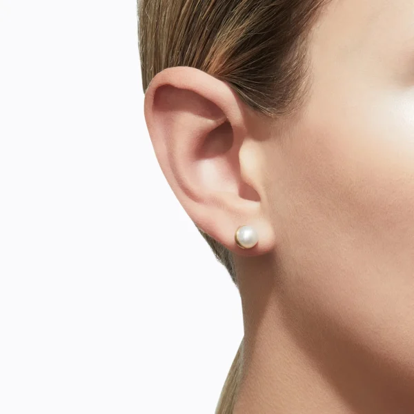 Half Pearl Earring 45°^Shihara New