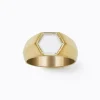 Hexagon Diamond Signet Ring^Shihara Clearance