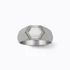 Hexagon Diamond Signet Ring^Shihara Outlet
