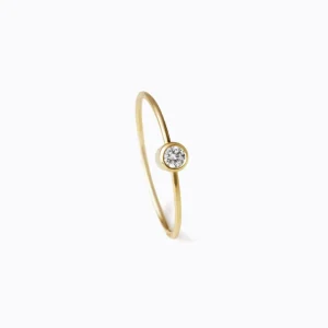 One-Stone Hoop Earring 02^Shihara New