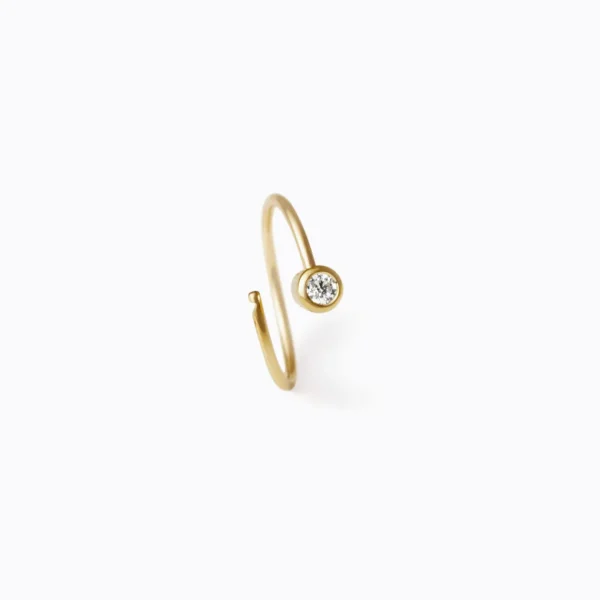 One-Stone Hoop Earring 01^Shihara Discount