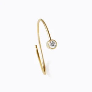 One-Stone Hoop Earring 03^Shihara New
