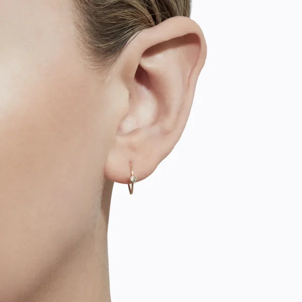 One-Stone Hoop Earring 01^Shihara Discount