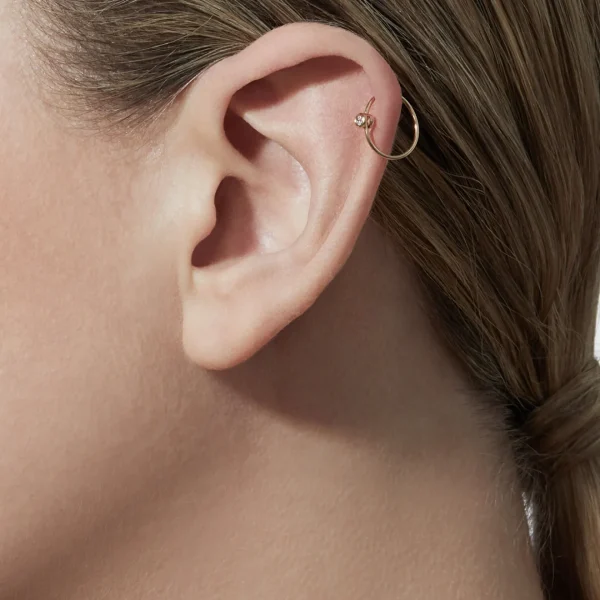 One-Stone Hoop Earring 01^Shihara Discount