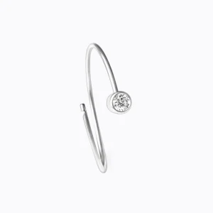One-Stone Hoop Earring 03^Shihara New