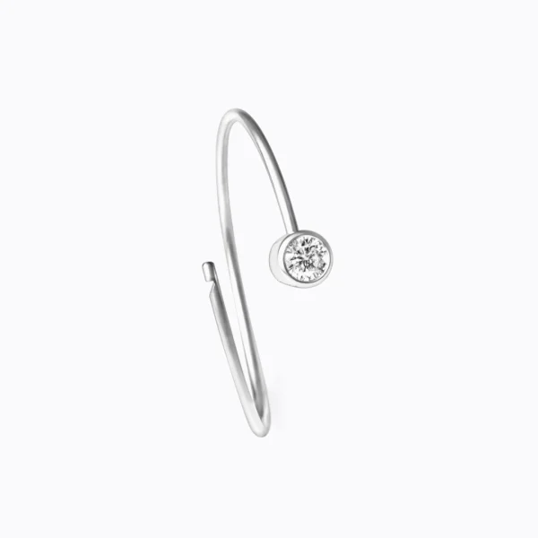 One-Stone Hoop Earring 03^Shihara New