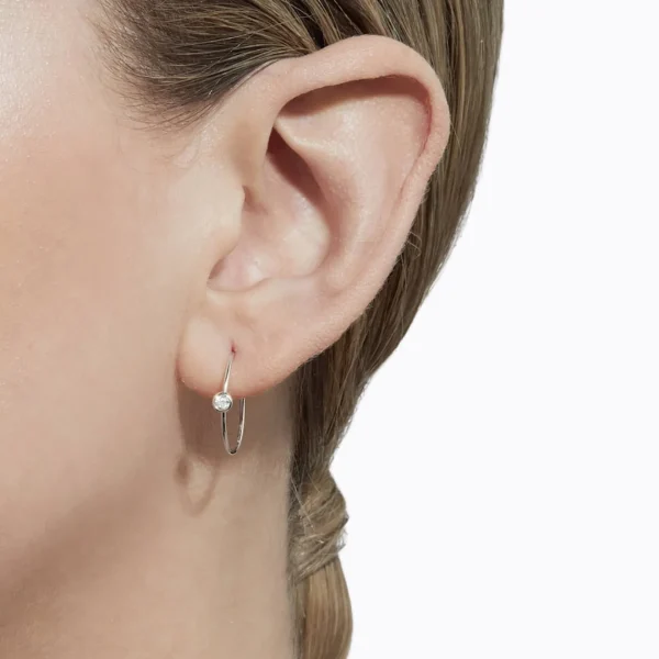 One-Stone Hoop Earring 02^Shihara New