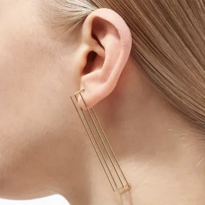 Rectangle Earring 60^Shihara Fashion