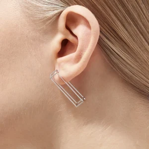 Rectangle Earring 30^Shihara Clearance