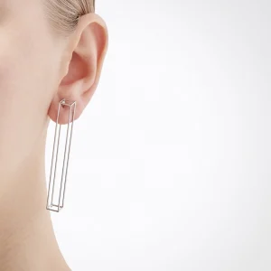 Rectangle Earring 60^Shihara Fashion