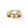 Rhomboid Diamond Signet Ring^Shihara New