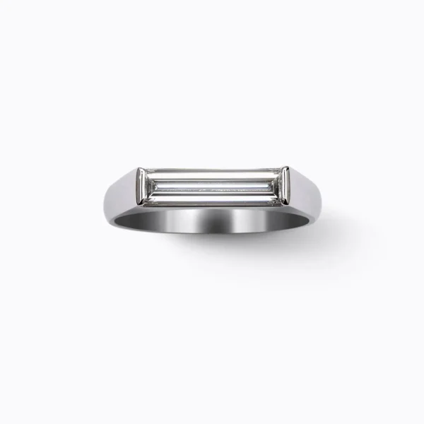 Single Baguette Diamond Signet Ring^Shihara New