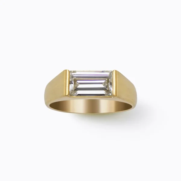 Single Baguette DiamondSignet Ring^Shihara Clearance