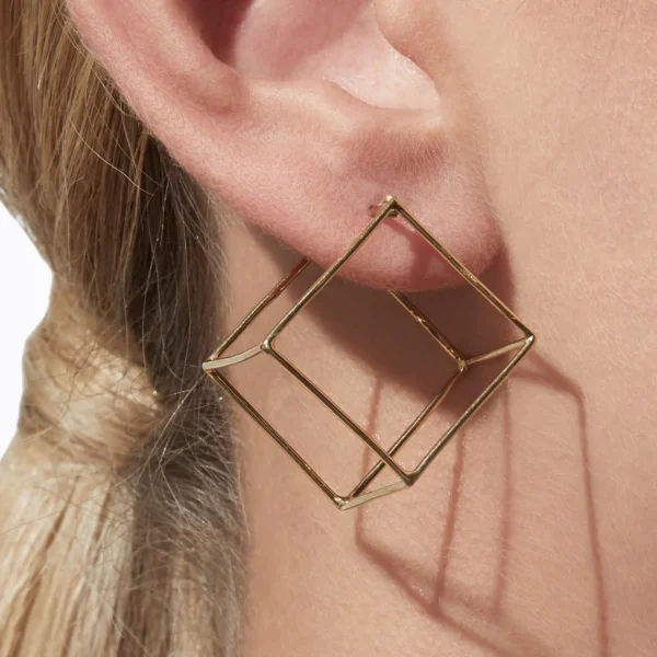 Square Earring 20^Shihara Fashion