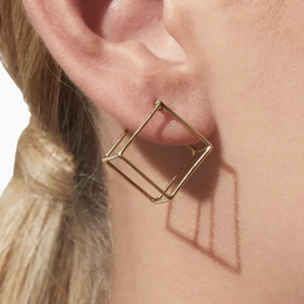 Square Earring 15^Shihara New